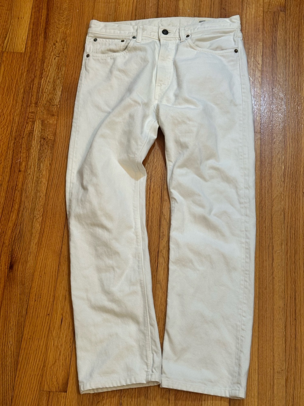 OrSlow 107 denim pants in natural white Made in Japan Size S (j6) - Picture 6 of 16